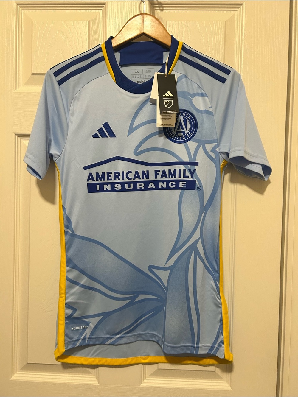 adidas Atlanta United FC Officially Licensed Soccer Jersey Light Blue Size XS